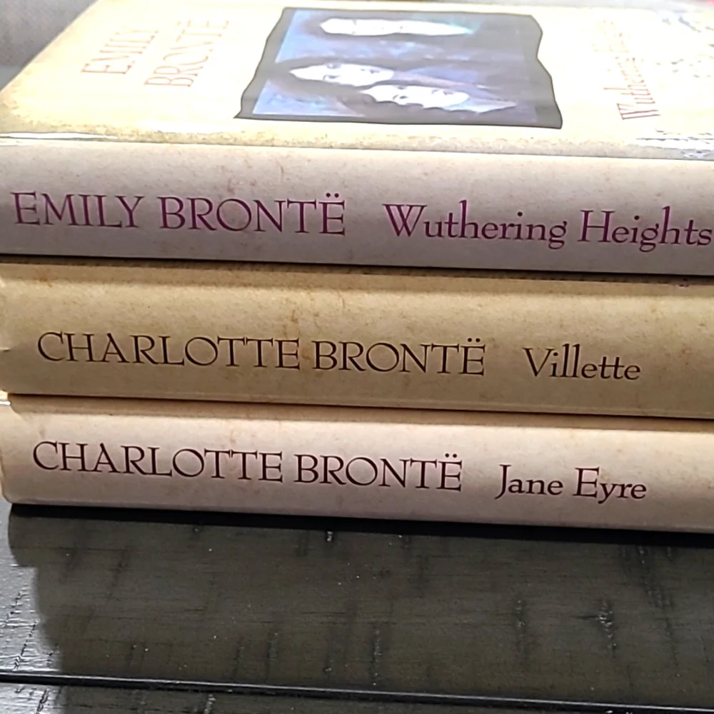 Hardcover 3 Vintage Bronte Sister Books Jane Eyre, Wuthering Heights, & Villette - Picture 4 of 13